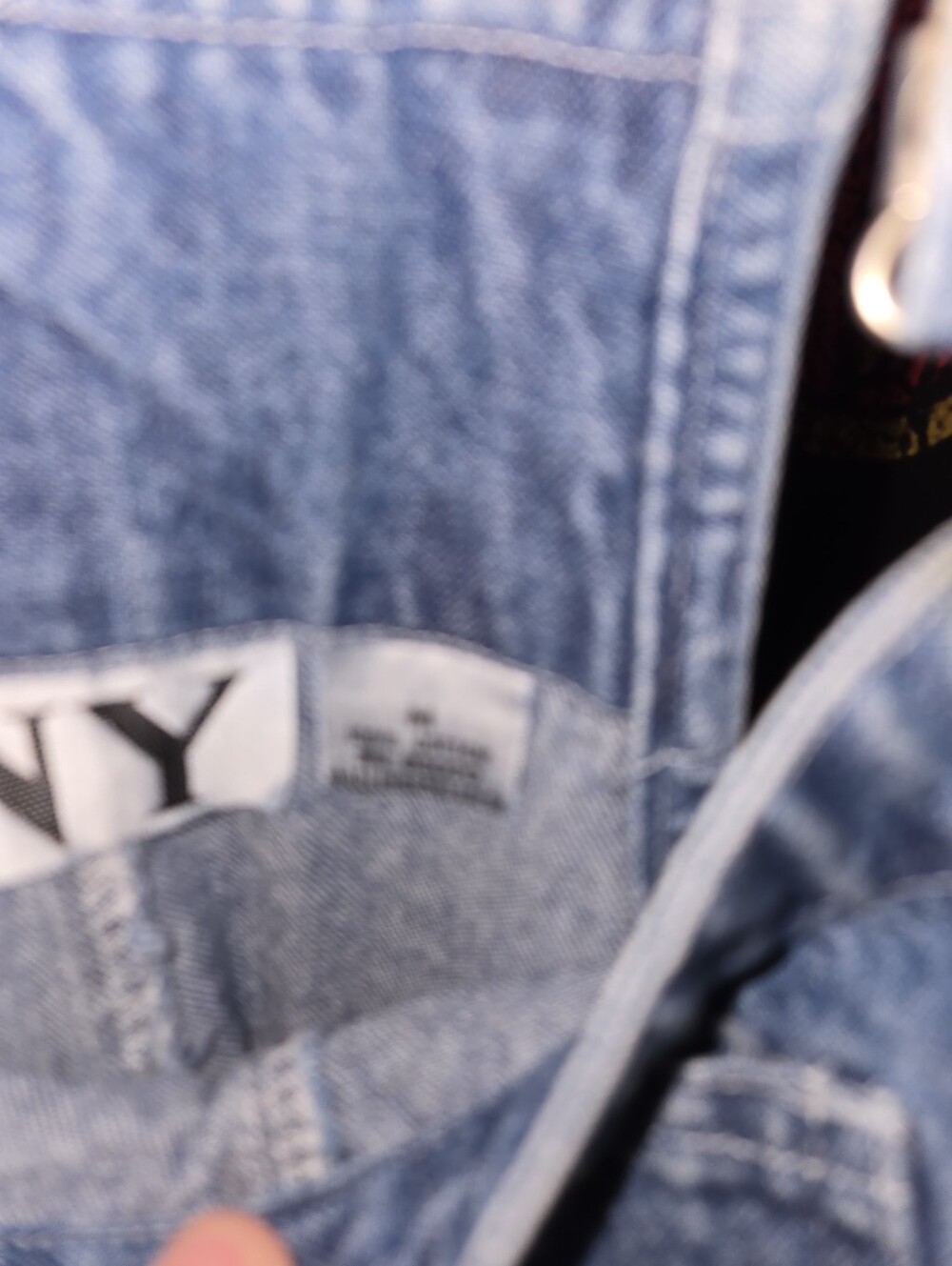 Denim Overall Shorts with Fruit Patch - Blue - Picture 4 of 5